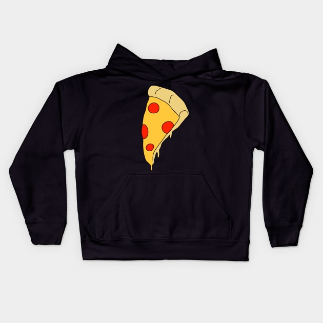 Melty Pizza Slice Kids Hoodie by saradaboru